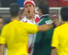 Un hincha saltó al césped a por el árbitro del Perú-Uruguay