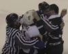 La locura de separar una pelea en hockey sobre hielo