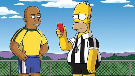 El primer árbitro para el Mundial 2014 es… ¡Homer Simpson!