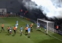 Gol anulado porque el balón se perdió en el humo