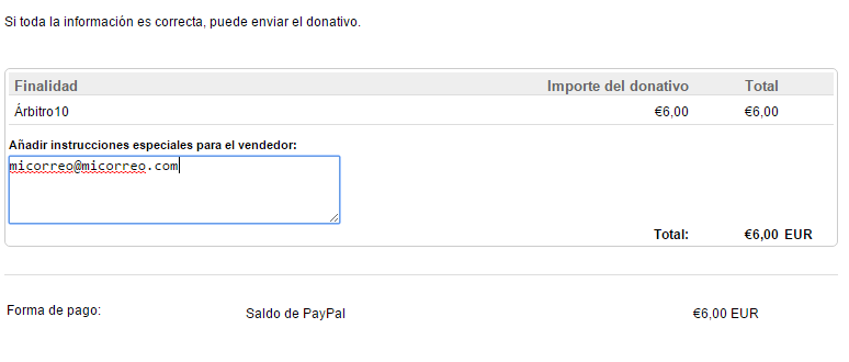 Donativo PayPal
