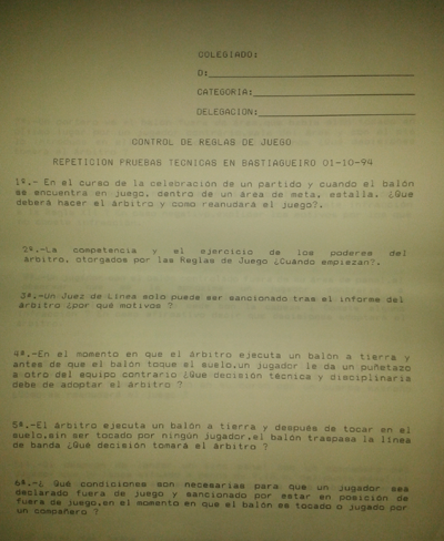¿Aprobarías un examen de Reglas de hace 20 años? ¿Aprobarías un examen de Reglas de hace 20 años?