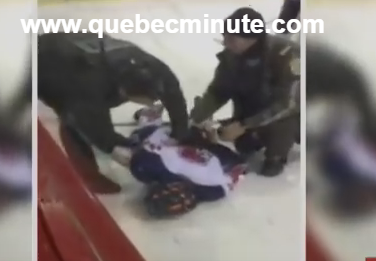 En Quebec no se andan con bromas: escupe al árbitro y acaba esposado